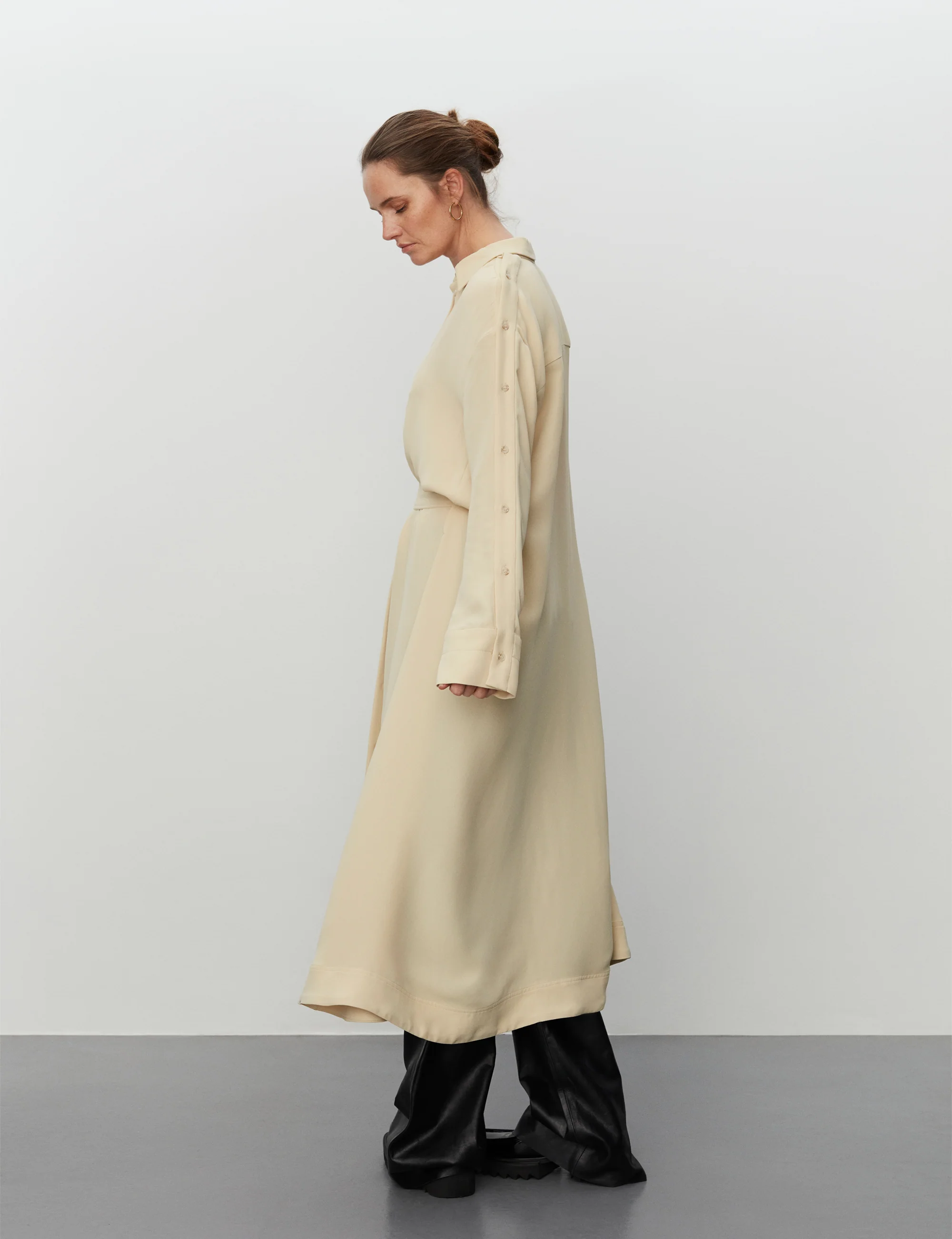 Lamara - Matte Viscose Crepe - PUTTY - Image 3