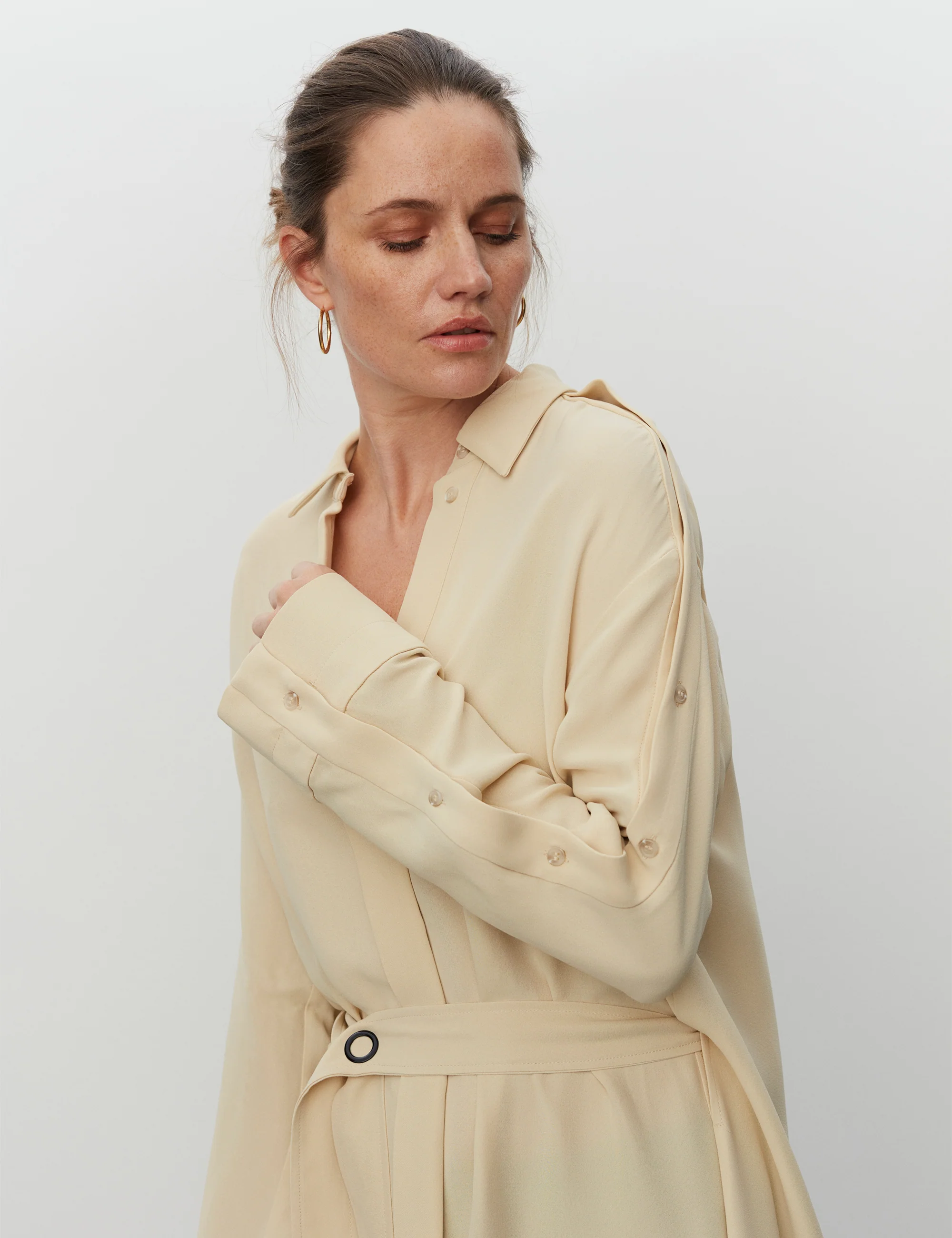 Lamara - Matte Viscose Crepe - PUTTY - Image 4