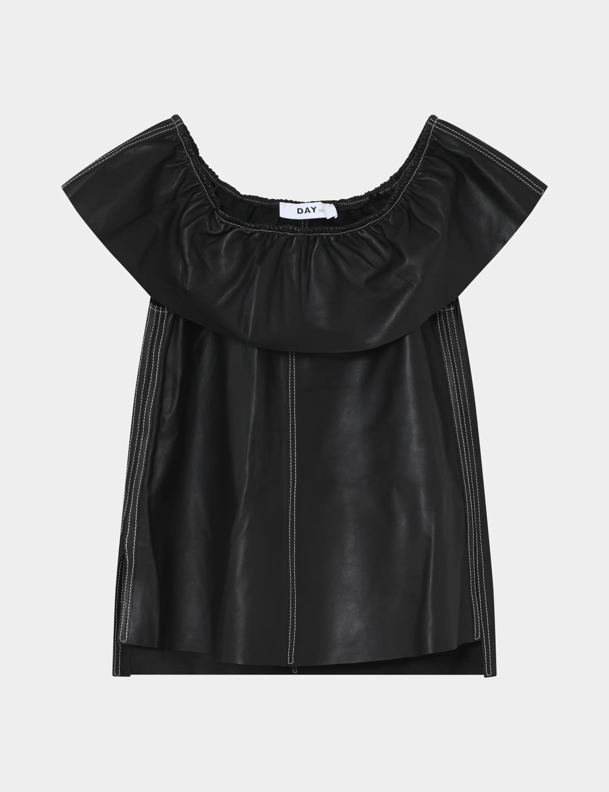 Lira - Soft Lamb Leather - Top - Black - Image 4