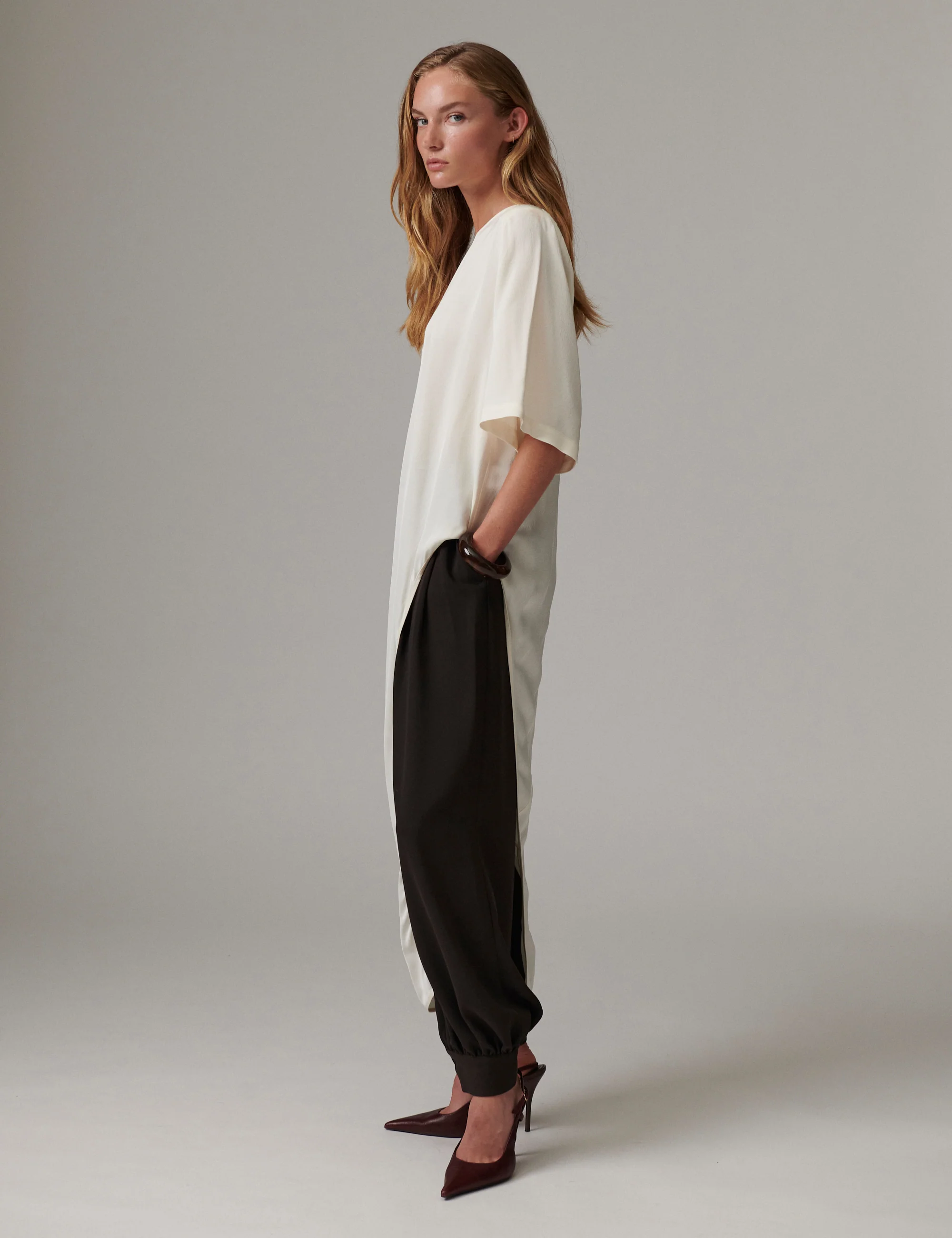 Lolly - Matte Crepe - Blouse - Jet Stream - Image 2