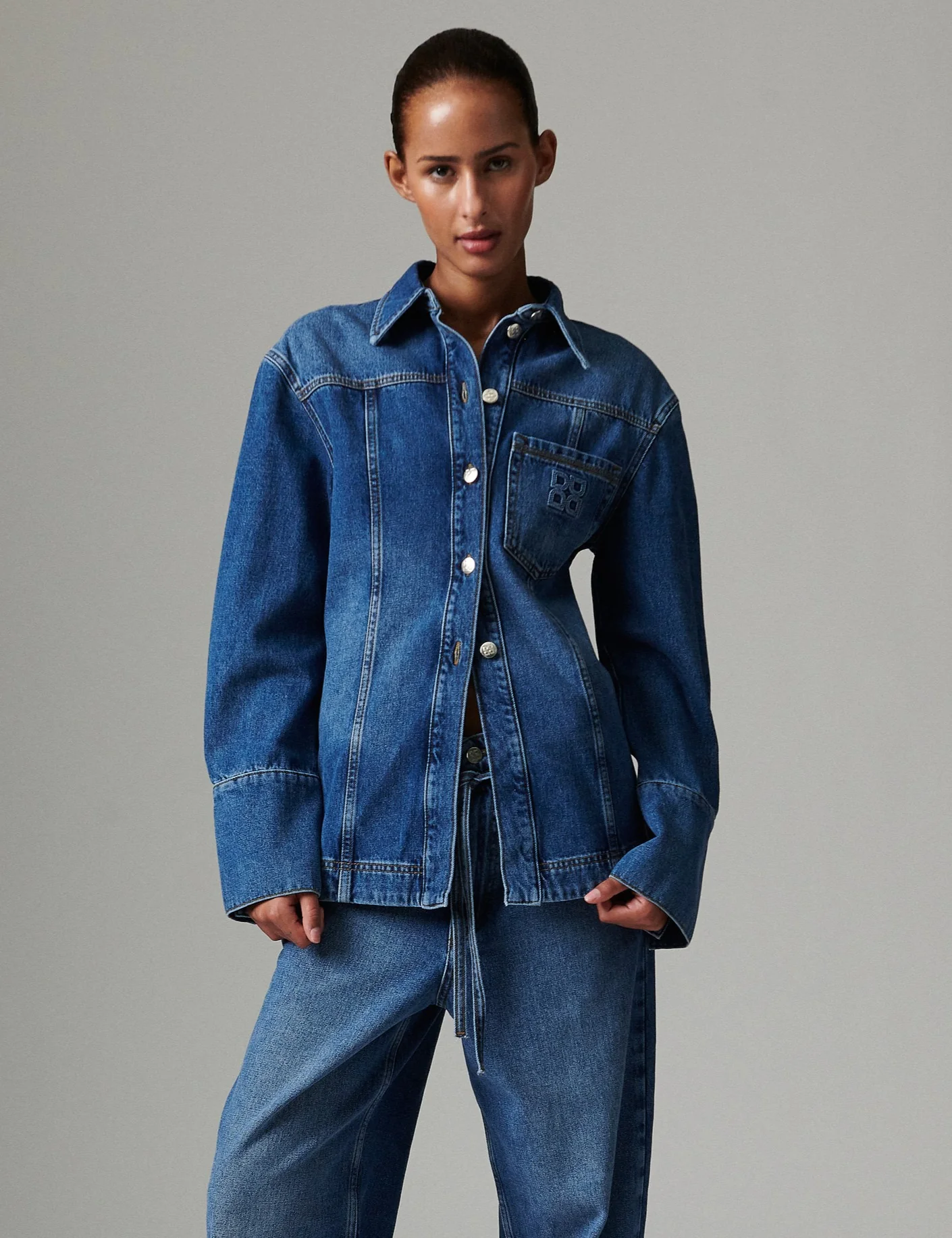 Ludmilla - Medium Denim - Shirt - MEDIUM BLUE
