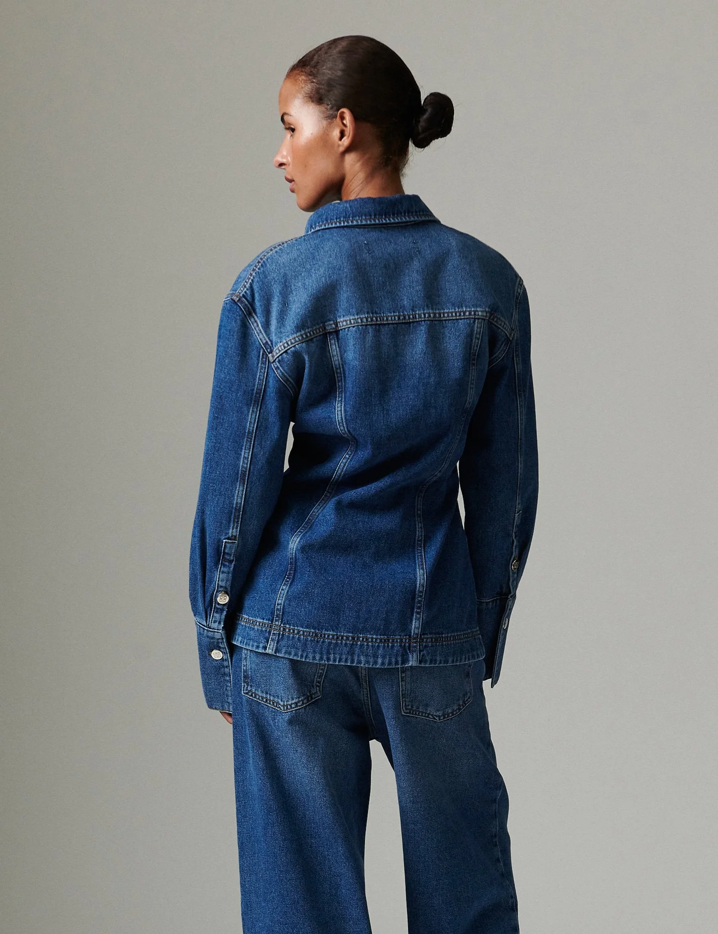 Ludmilla - Medium Denim - Shirt - MEDIUM BLUE - Image 4