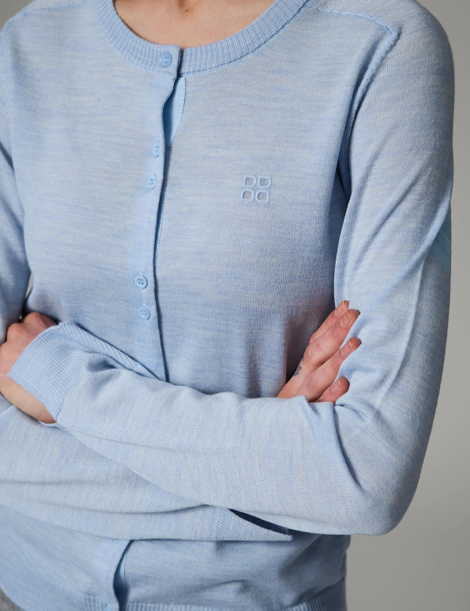Luna - Daily Elements - Cardigan - LIGHT BLUE MELANGE - Image 2