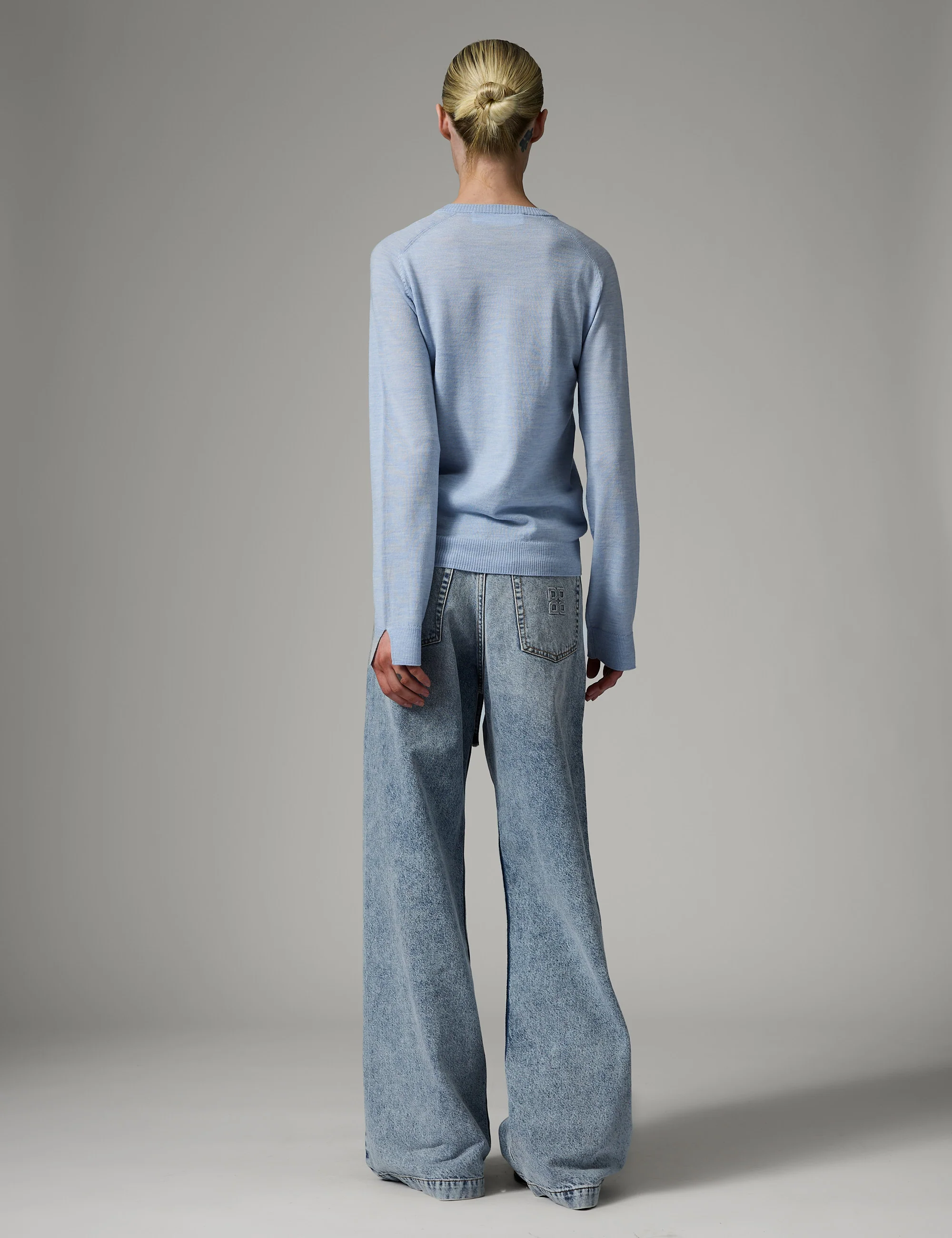 Luna - Daily Elements - Cardigan - LIGHT BLUE MELANGE - Image 4