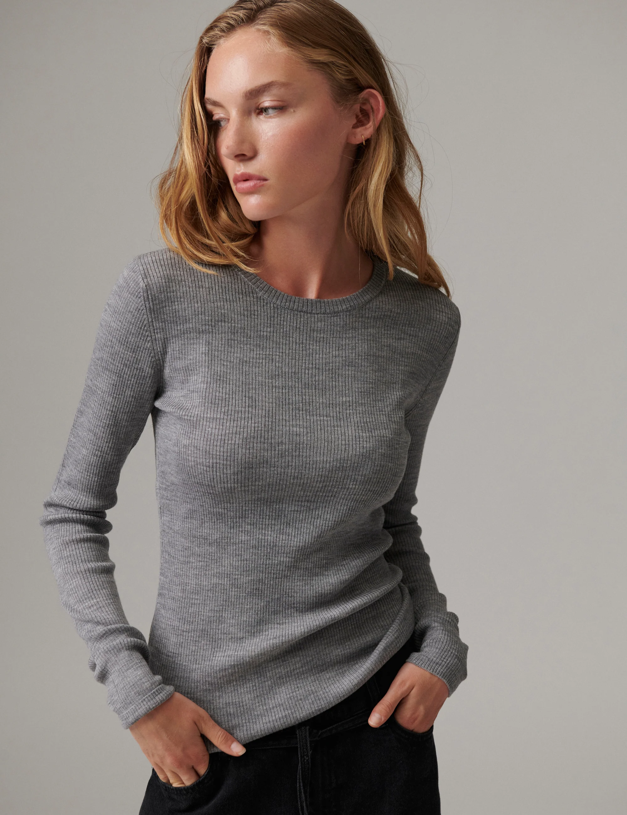 Mariana - Daily Elements - Pullover - Medium Grey Melange
