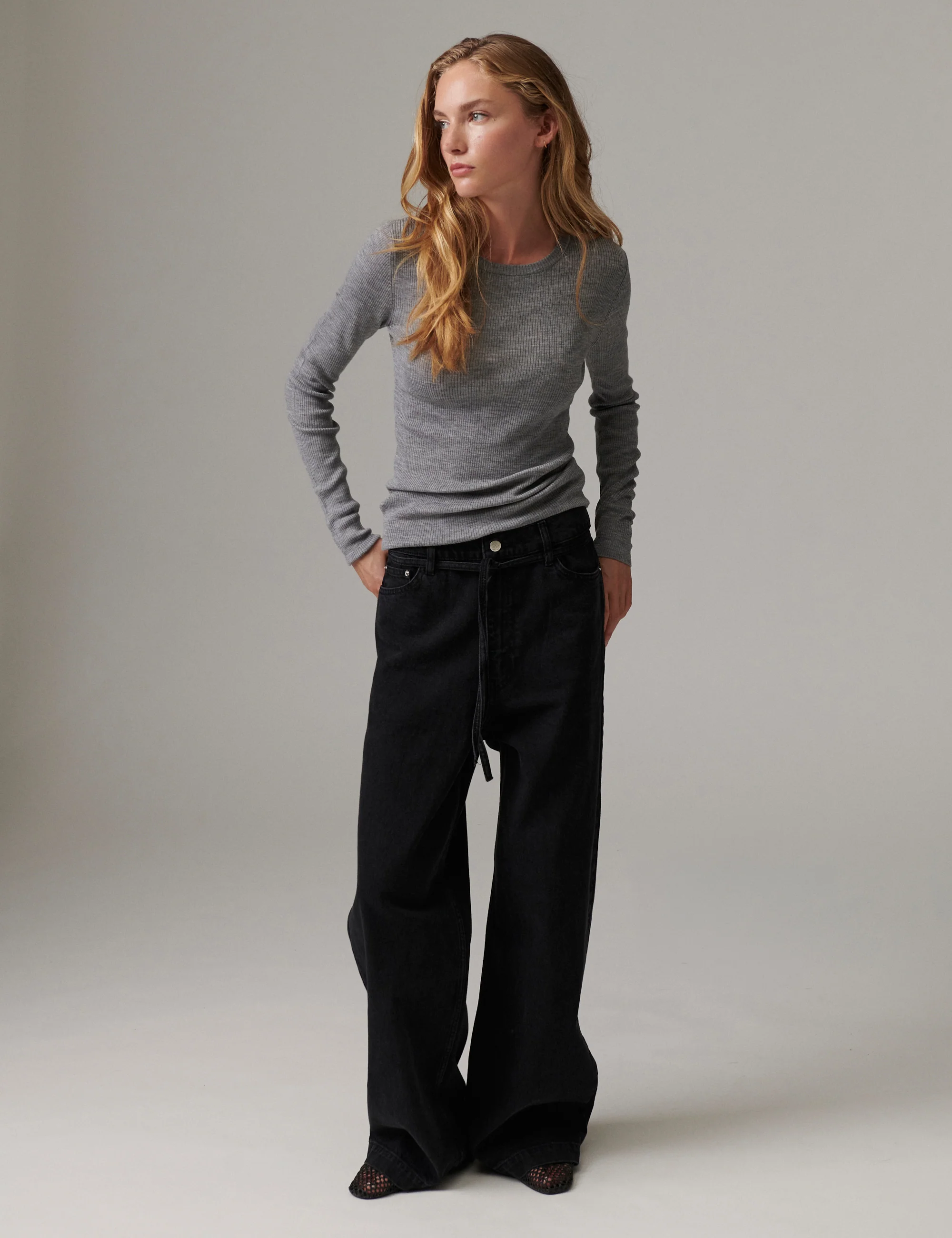 Mariana - Daily Elements - Pullover - Medium Grey Melange - Image 4