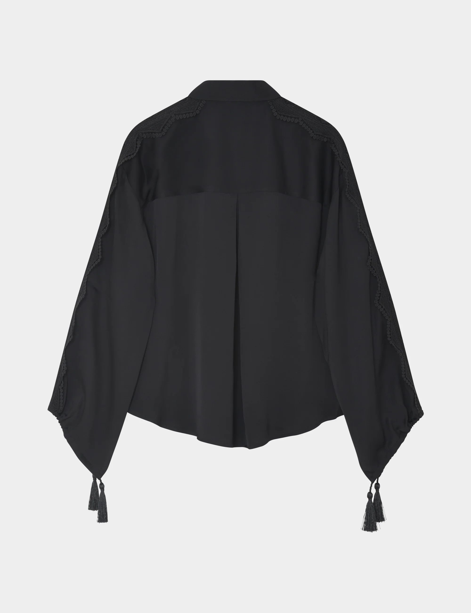 Mikana - Matte Crepe - Blouse - Black - Image 6