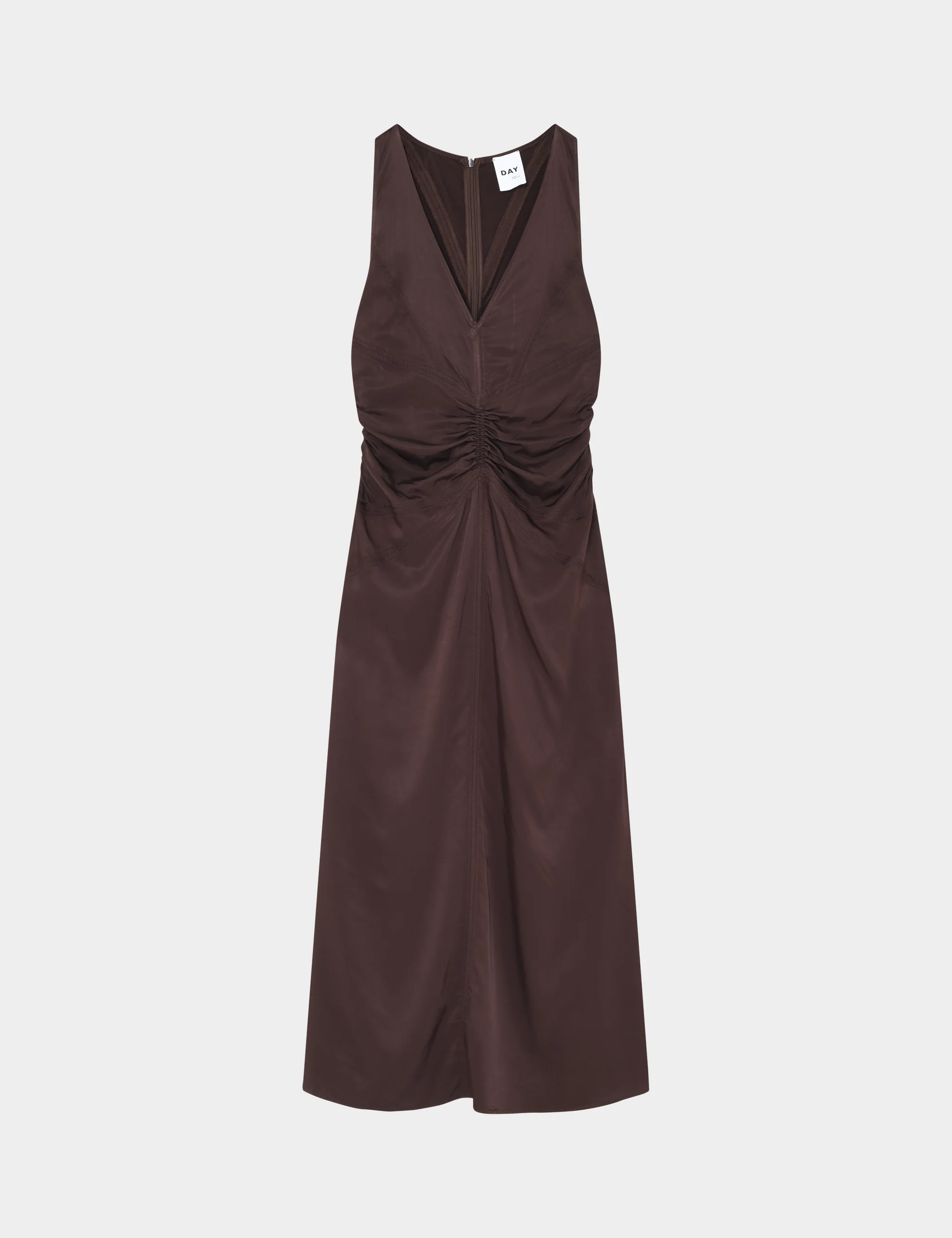 Mino -Viscose Stretch - Dress - Coffee Bean