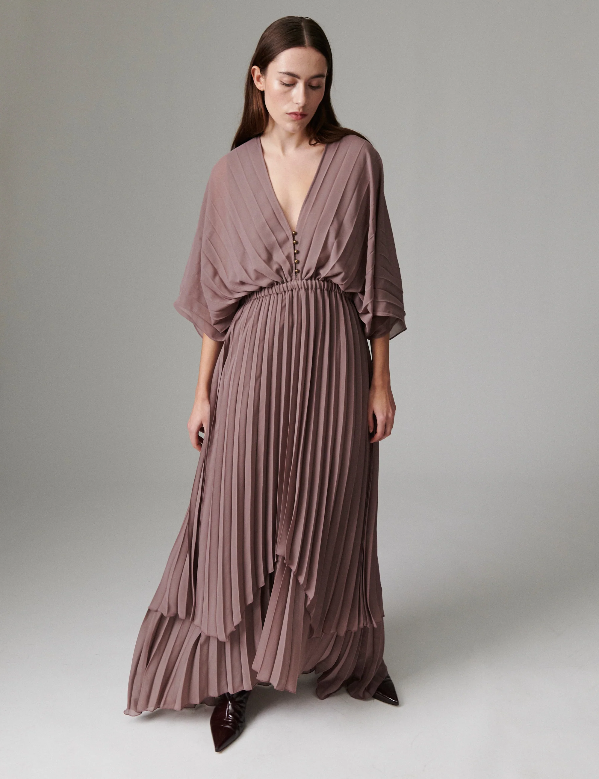 Miru - Day Chiffon - Dress - TWILIGHT MAUVE