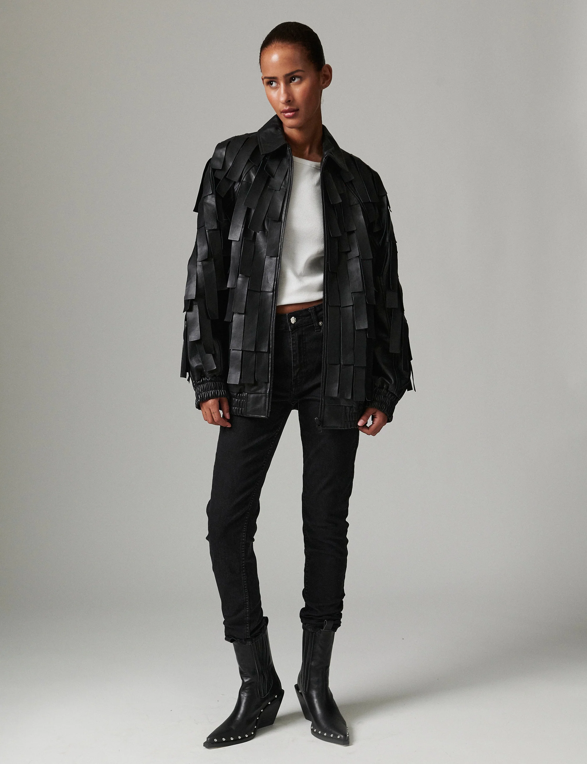 Sliema - Black Denim Stretch - Black - Image 4