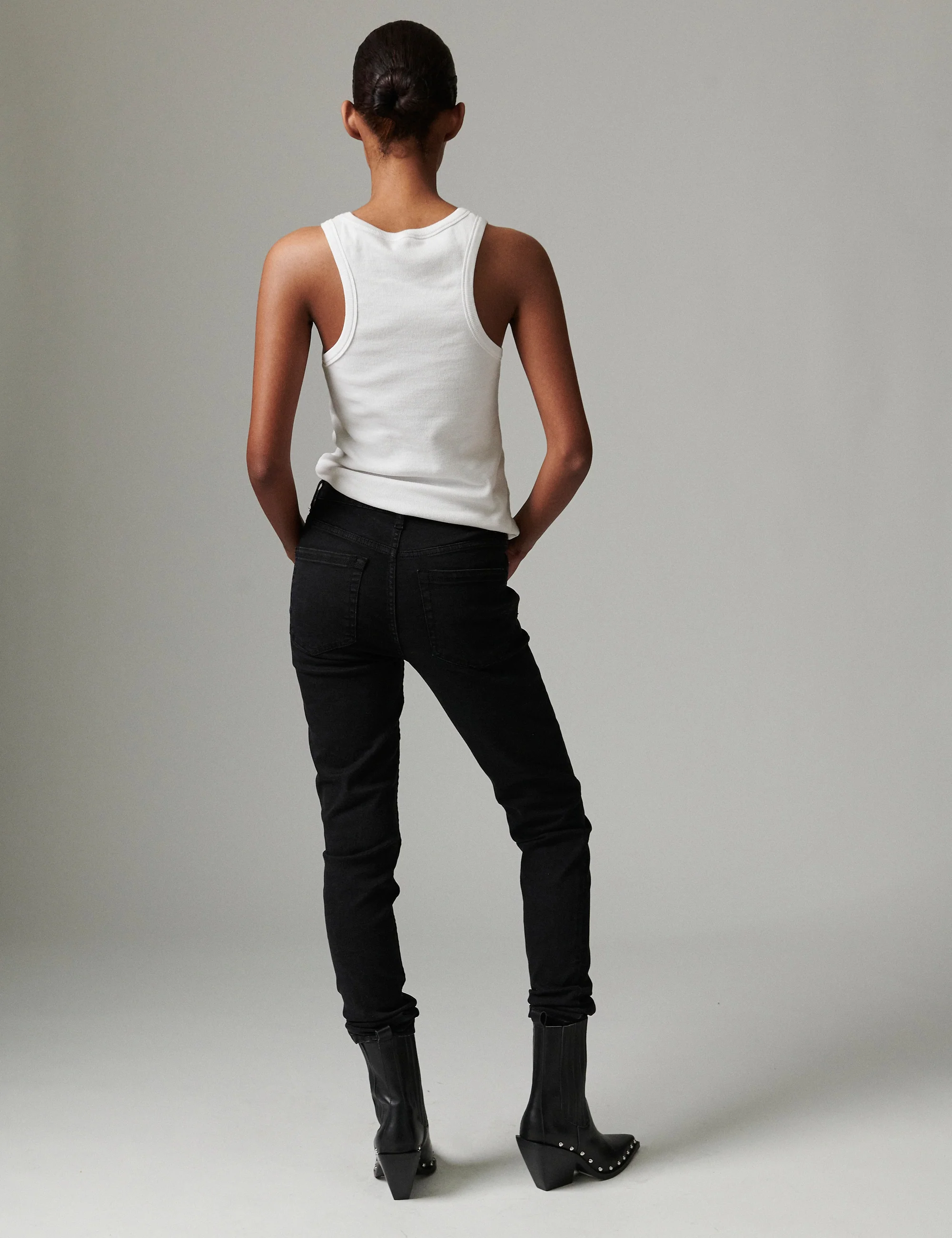 Sliema - Black Denim Stretch - Black - Image 6