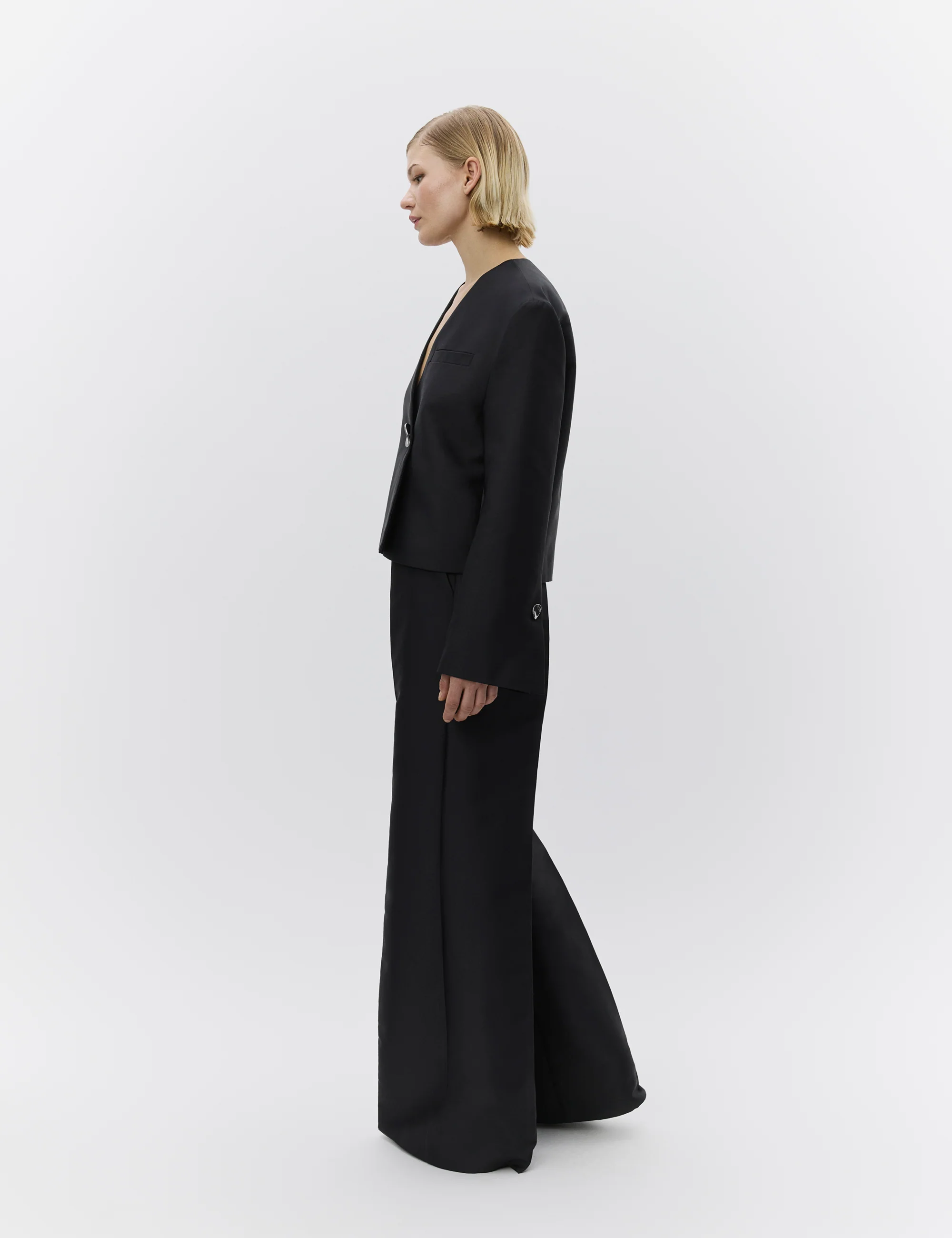 Sookie - Shiny Suiting - Blazer - Black - Image 5