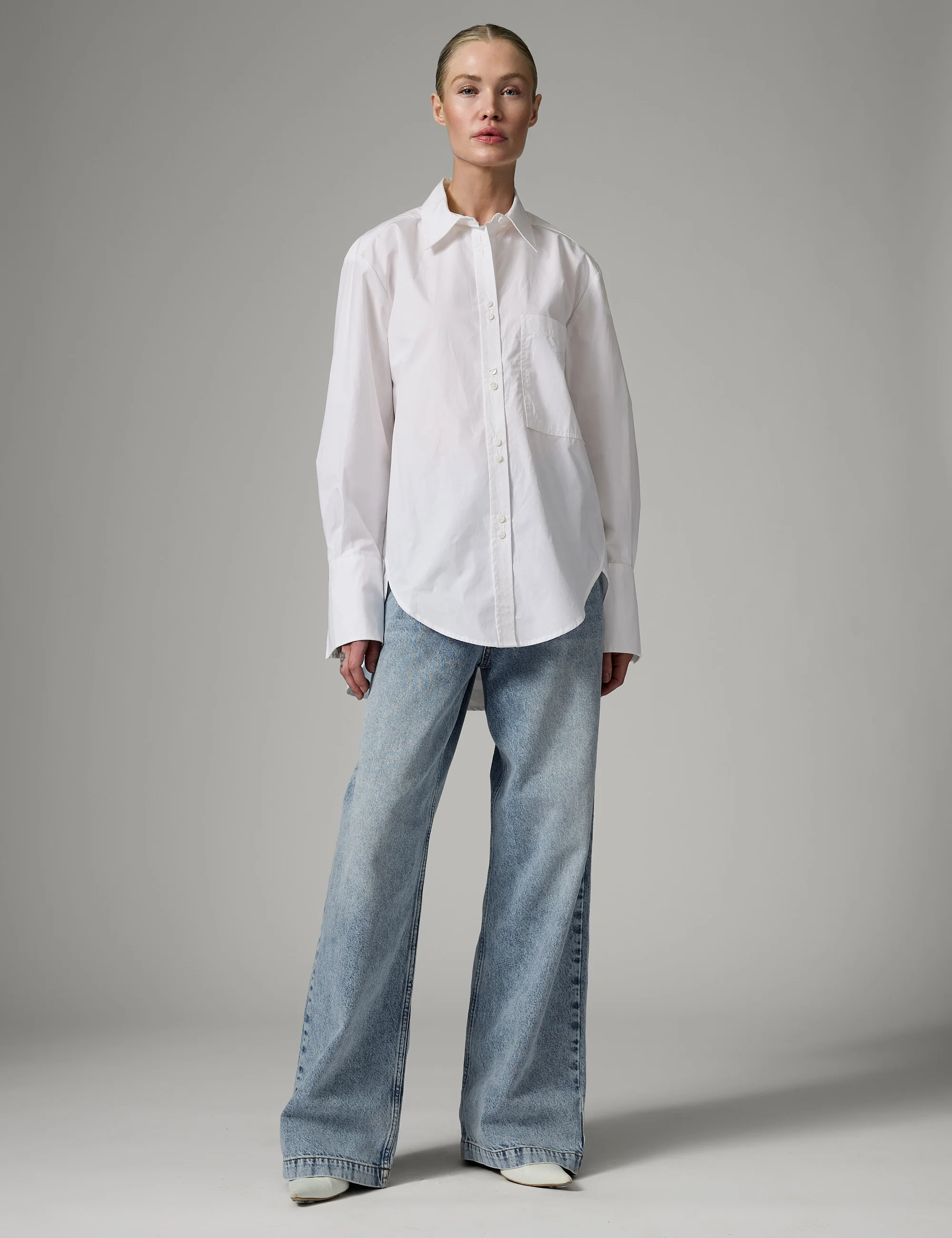 Stella Pocket- Poplina - Shirt - Bright White - Image 2