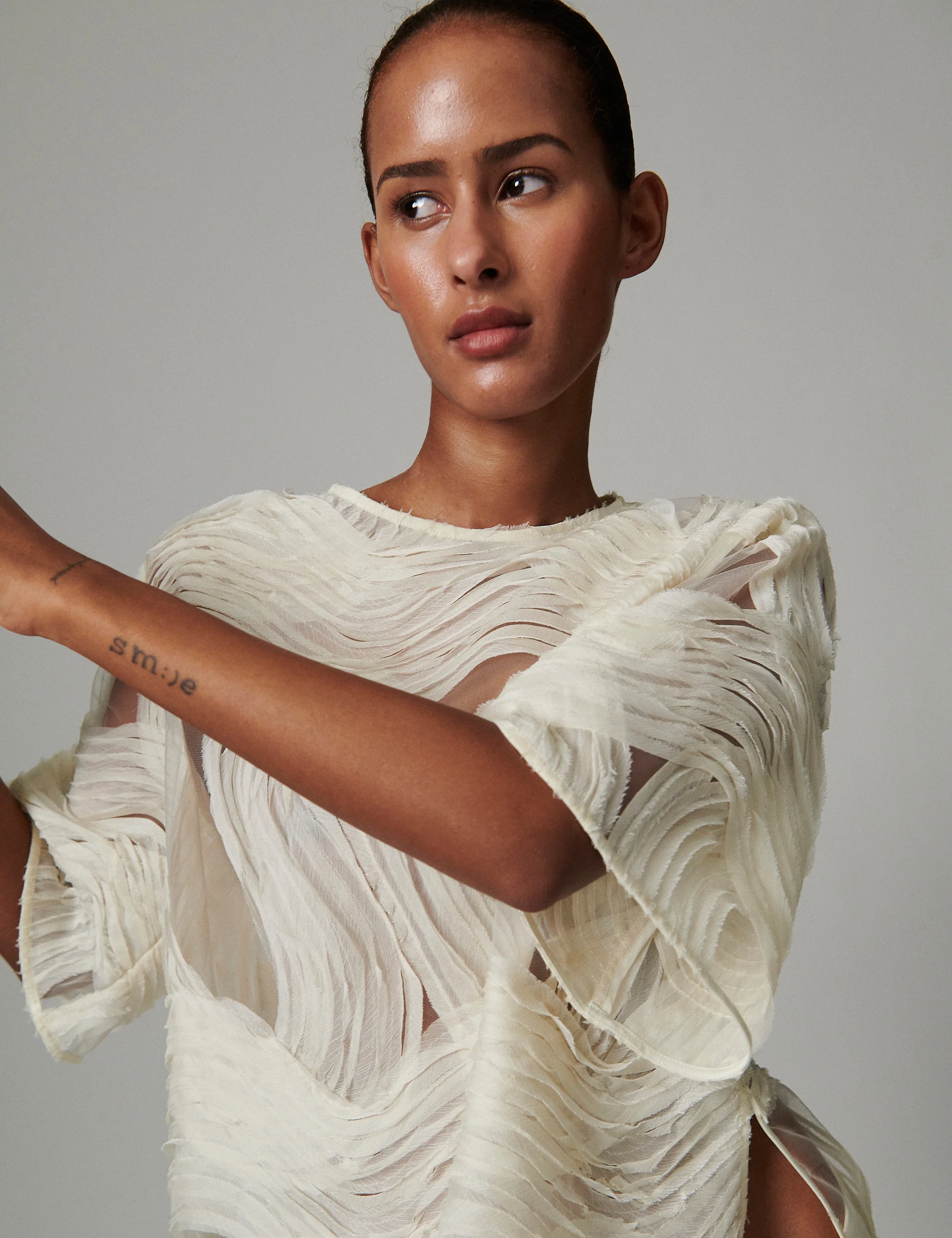 Tatiana - Crochet Lacy - Top - Jet Stream - Image 5