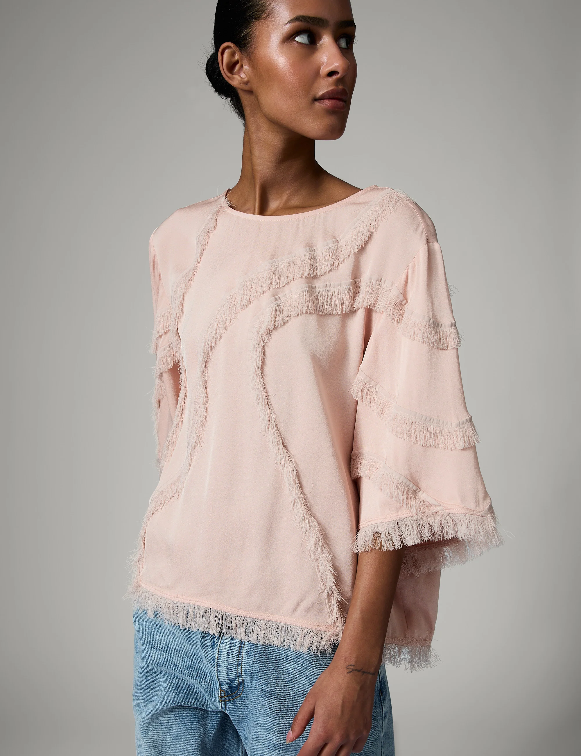 Tatiana - Matte Crepe - Top - ROSE SMOKE