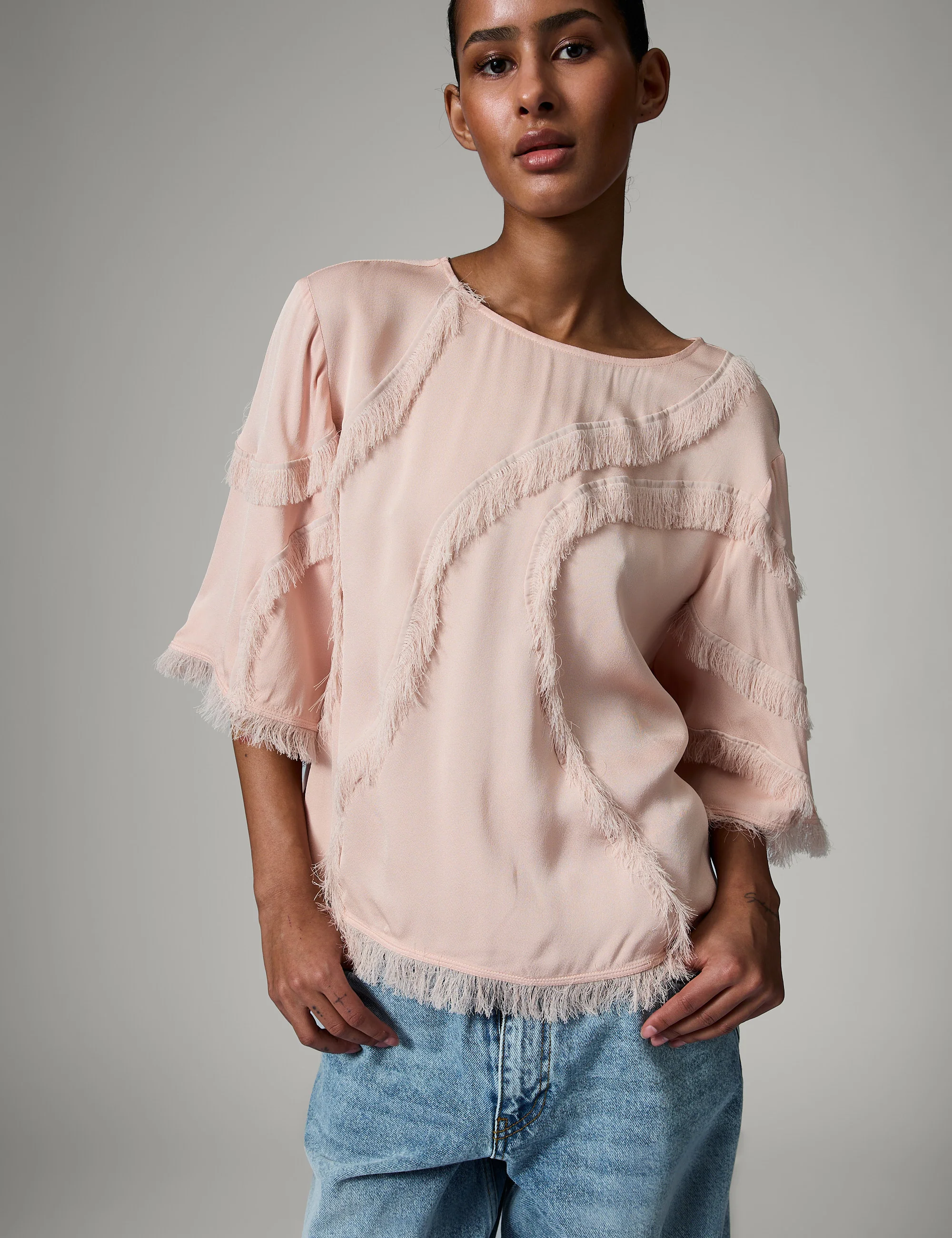 Tatiana - Matte Crepe - Top - ROSE SMOKE - Image 2