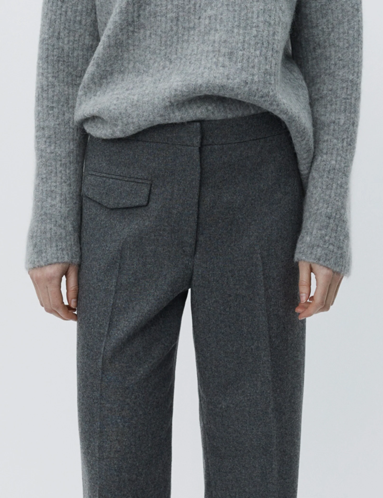 Thalia - Melange Wool - Medium Grey Melange - Image 2