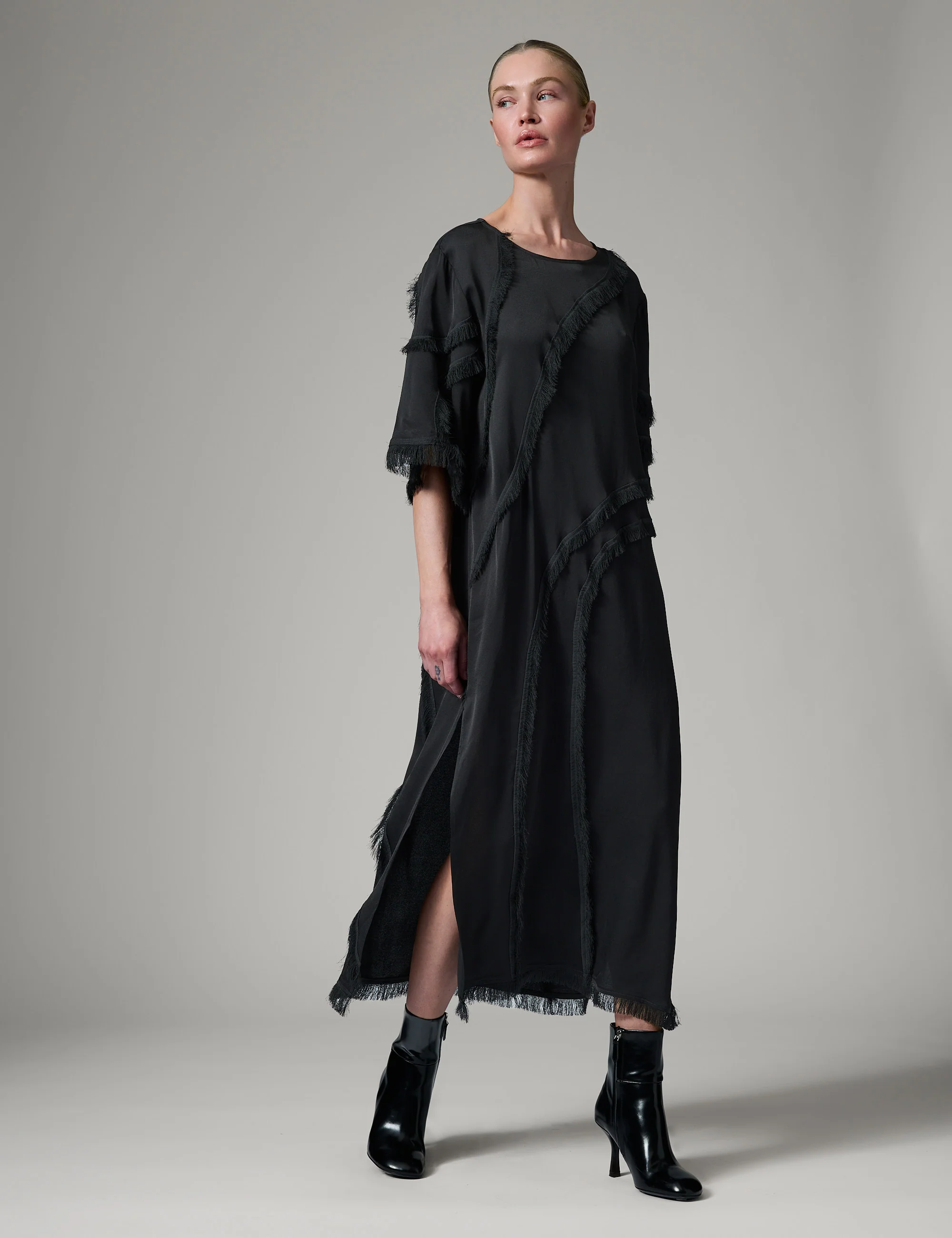 Thea - Matte Crepe - Dress - Black - Image 2