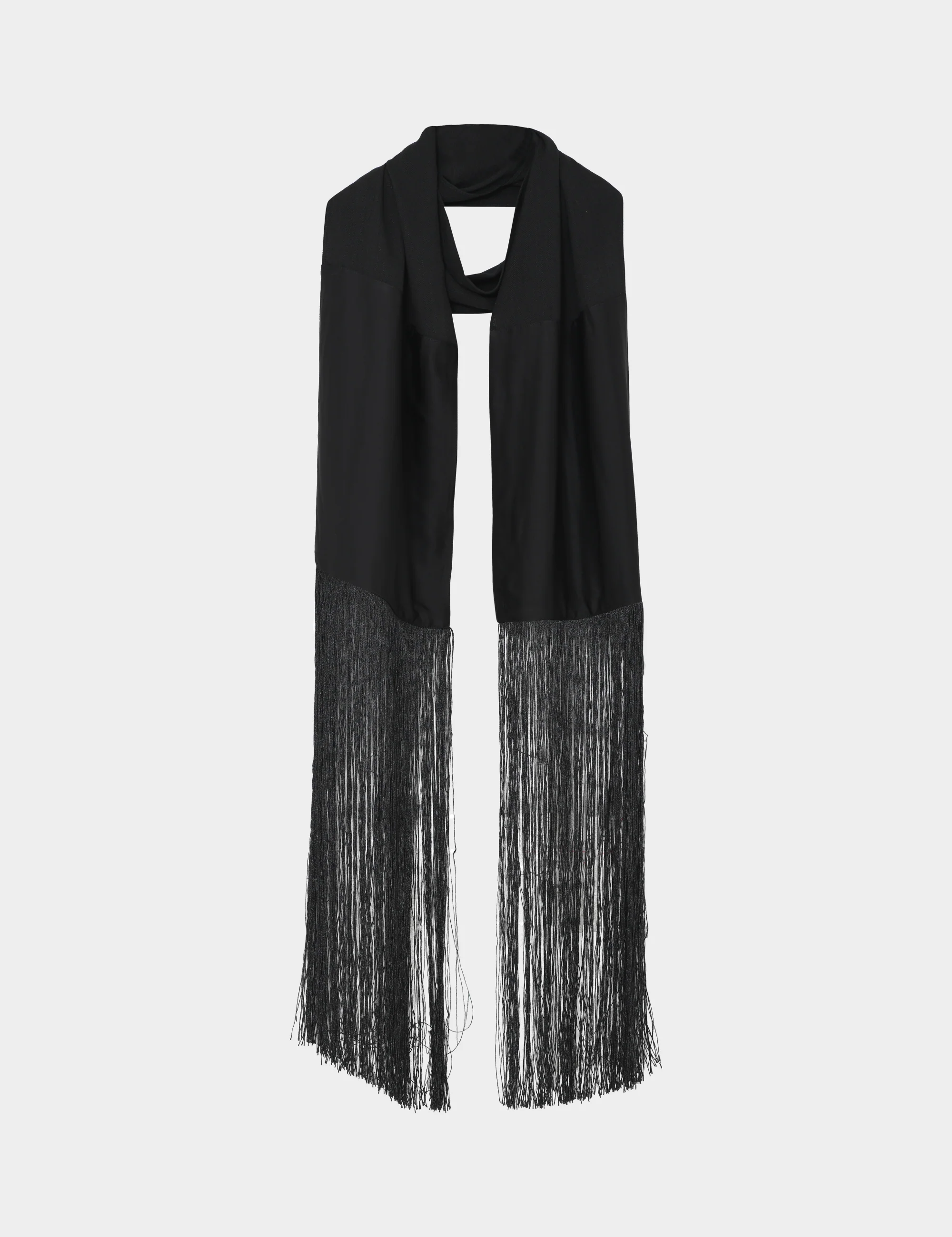 Tory - Contrast Linen - Scarf - Black - Image 8